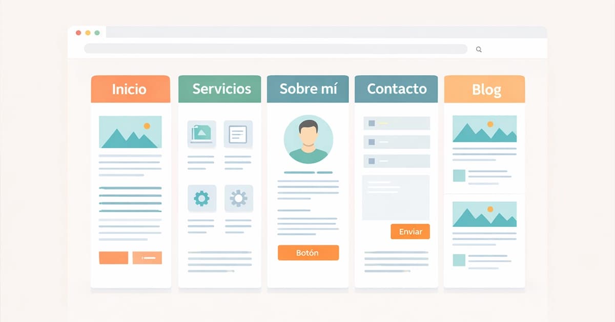 Estructura típica de una página web completa