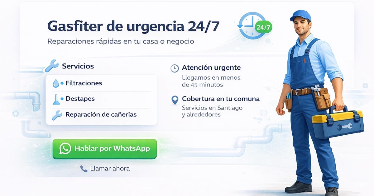 Ejemplo de landing page para gasfiter
