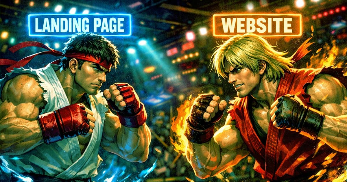Landing Page vs Página Web