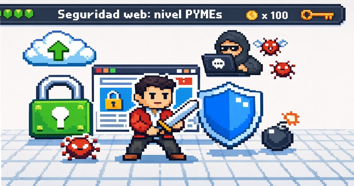 Seguridad web para PYMEs con HTTPS, contraseñas y respaldos