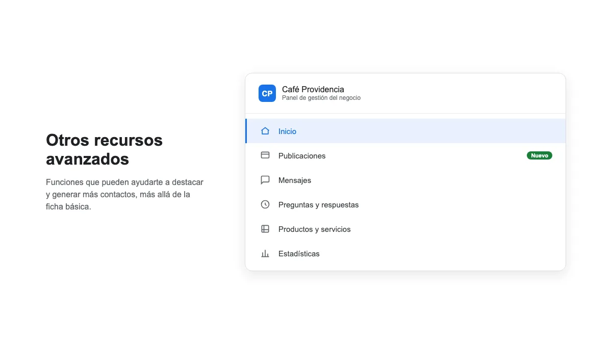 Otros recursos avanzados de Google Business Profile